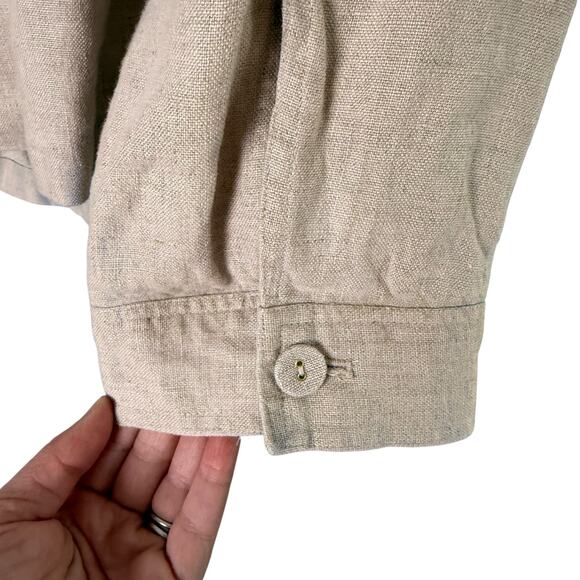 Charter Club Luxury 100% Linen Jacket Button Front in Beige, Size 3X - Picture 9 of 11